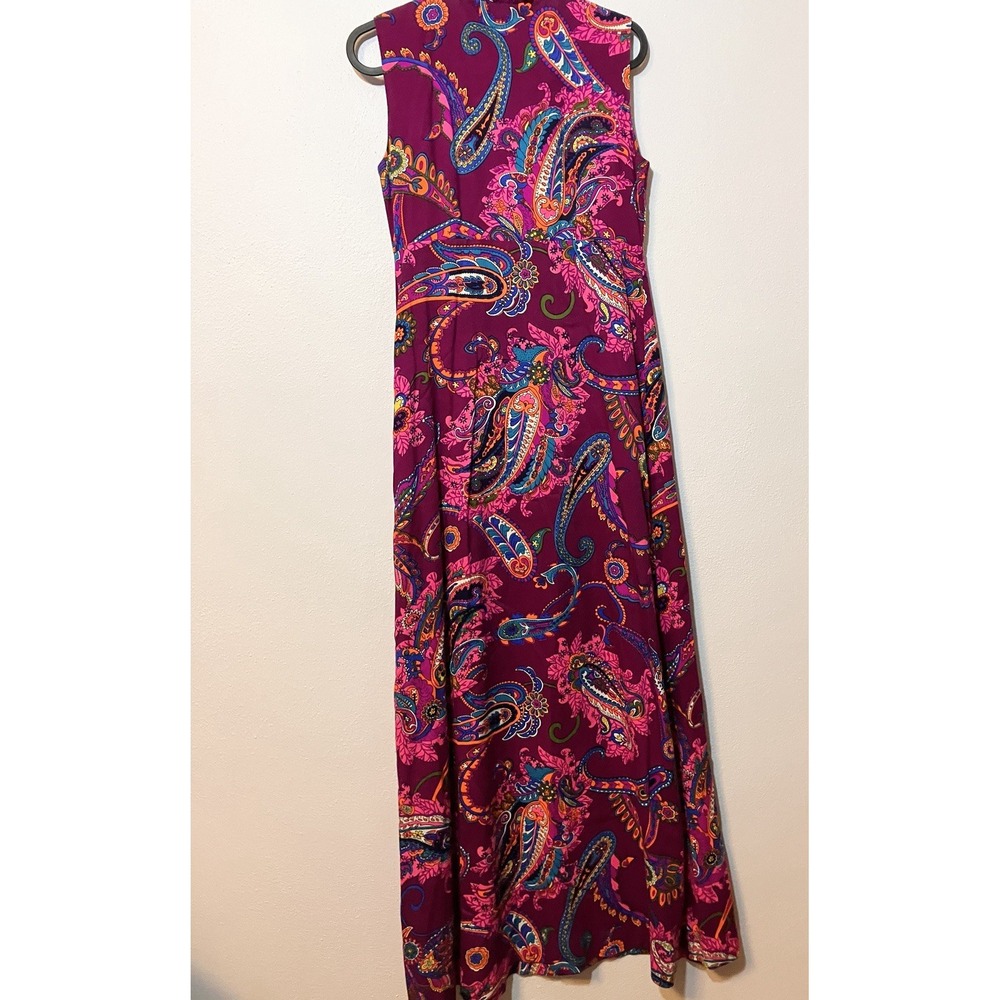 VNTG Liberty House Hawaii Paisley Boho Floral Psychedelic Floral Dress 70 XS S - Picture 3 of 9